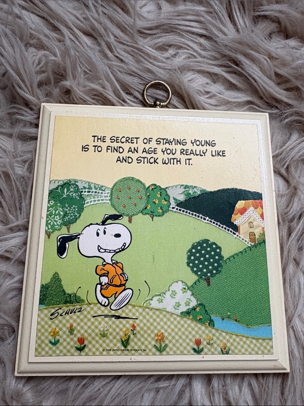 Snoopy Wall Art Plaque with Quote